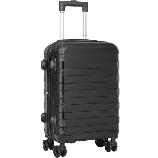 ZENY 21" Expandable Lightweight ABS Luggage Suitcase, Black