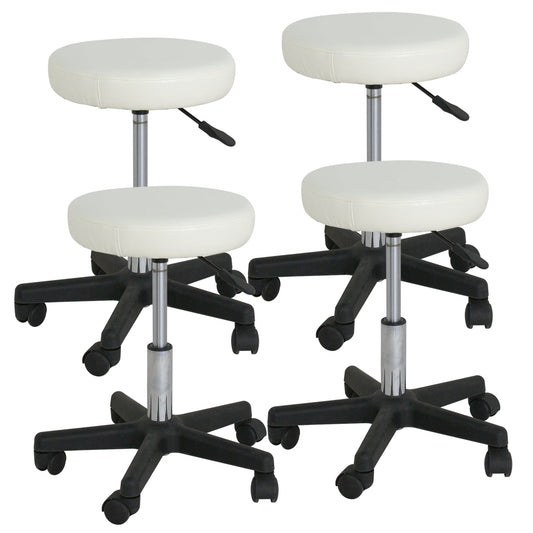 ZENY Set of 4 Swivel Metal Frame Salon Bar Stools Backless Drafting Chair 250lb, Black